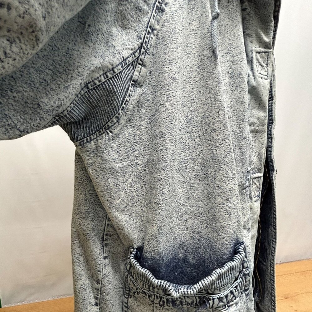 Vintage Acid Wash Denim Jacket East West by The Panda Group Oversized Sz Medium - Picture 7 of 16